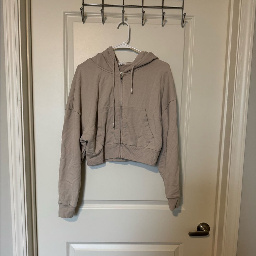 cropped zip up jacket